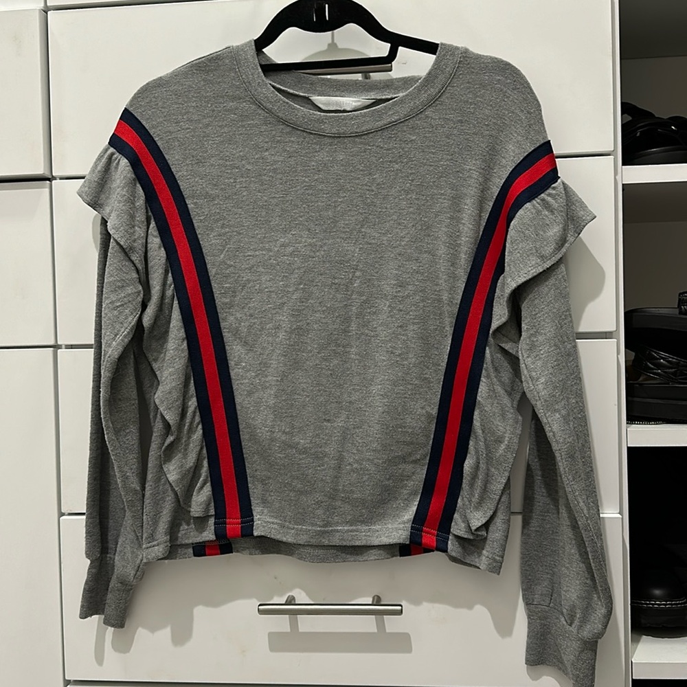 BB Dakota shirt with stripe and ruffle